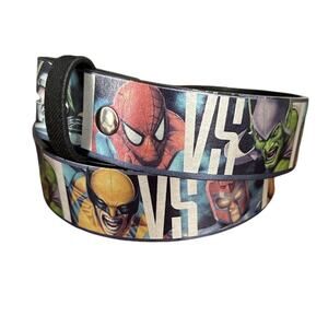 Bioworld Marvel vs Belt - Men’s Size 38 - Spiderman, Dr Doom, Wolverine, Magneto